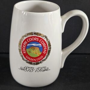 VINTAGE Adolf Coors Co. Golden Colorado 100th Anniversary Mug Stein 1873-1973